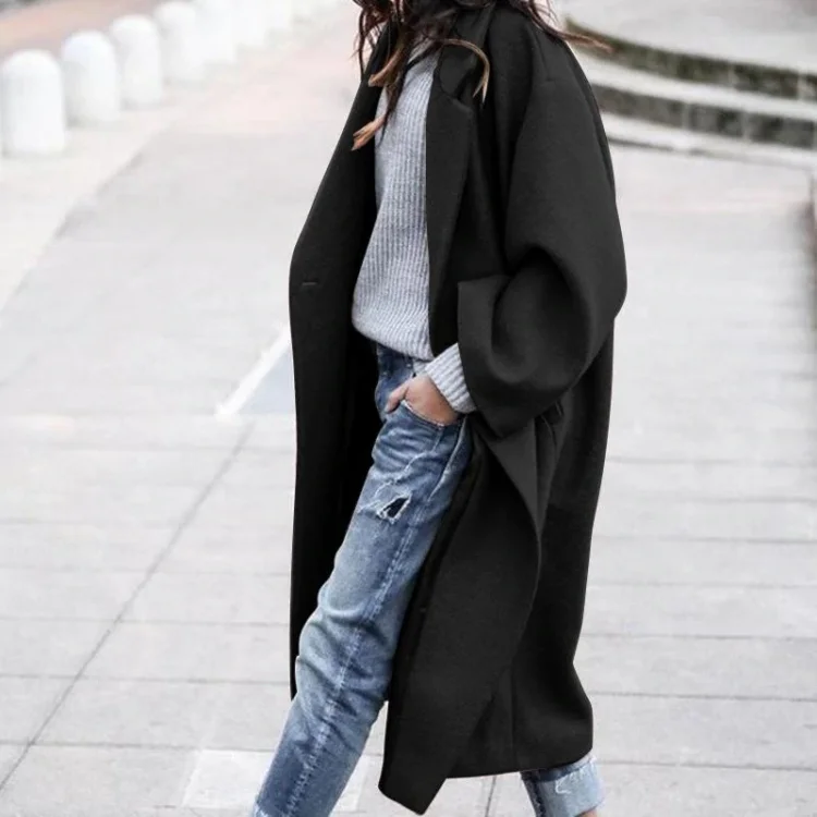 Women Long Outerwear Warm Fashion Coat-Cosfine