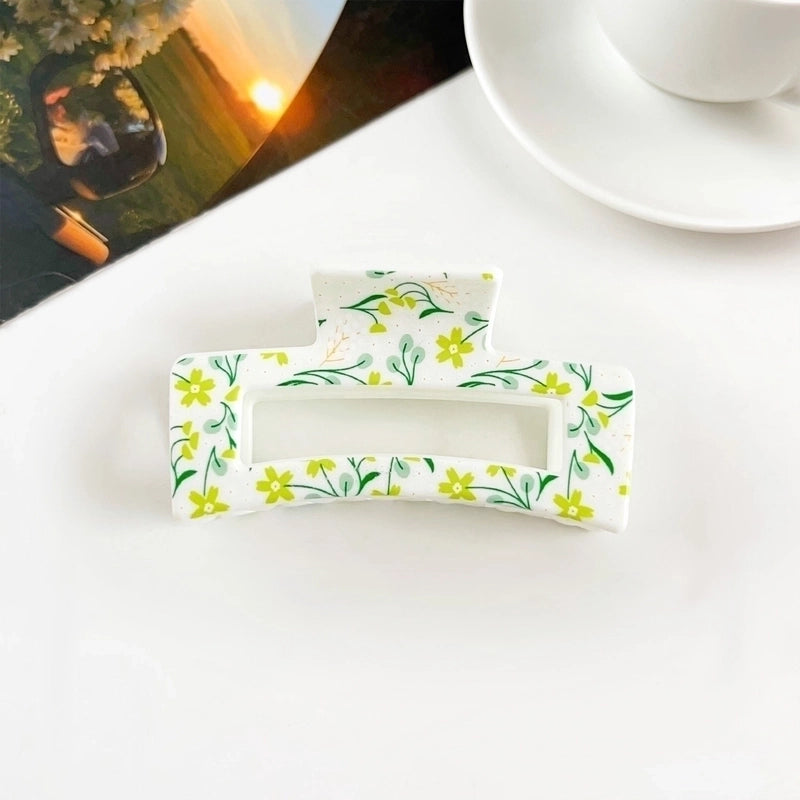 Halloween Minimalist Commute Women’s Pumpkin Flower Checkered Plastic Hair Claws