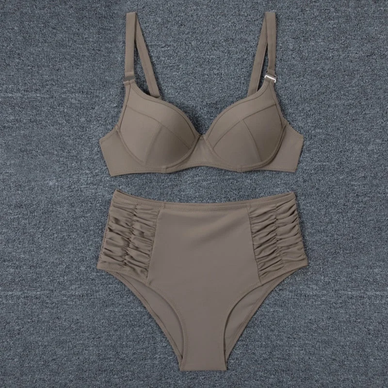 Swimwear Women Swimsuit Push Up Sexy Bikini 2021 Print Bikini Set Bathing Suit Two Piece Brazilian Beachwear Biquini Swimming XL