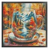 Autumn Cup Full Stamped Cross Stitch Kit 14CT 2-Strand Egyptian Cotton 65x65cm tapestrymarket
