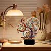 Diamond Painting Squirrel Night Light Lamp For Furniture Decoration