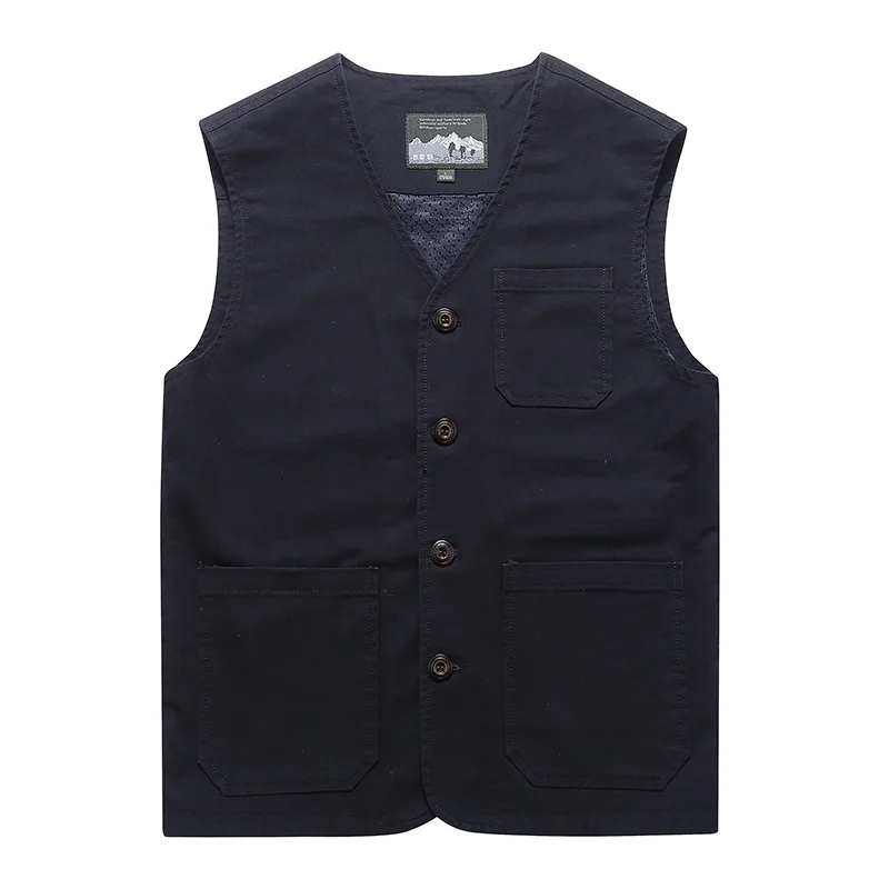 Men's Cotton Multi Bag Vest Daddy V-neck Men's Vest