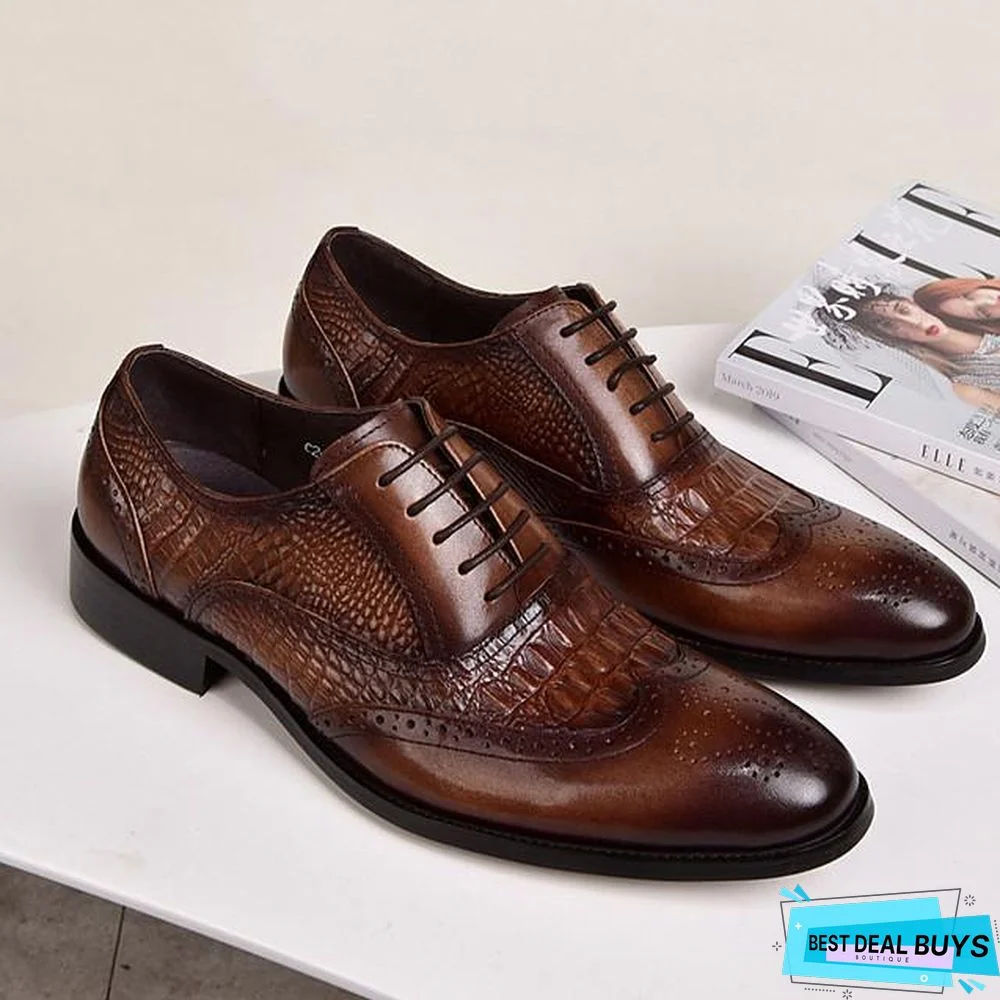 Men's Summer / Fall Daily Oxfords Pu Black / Brown