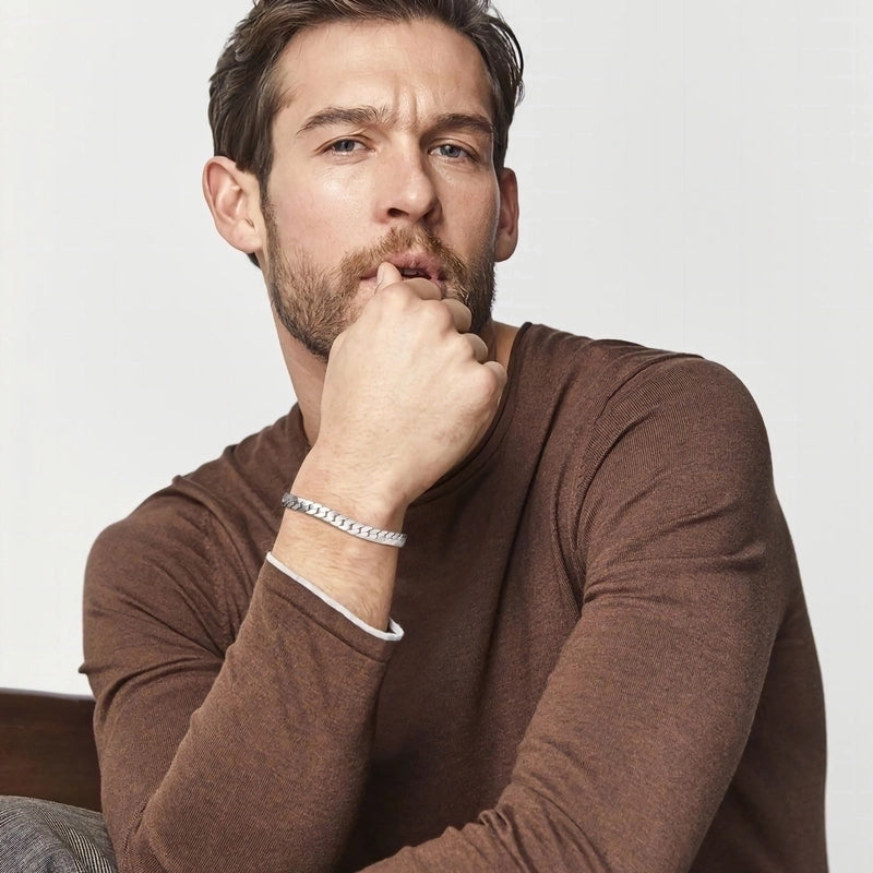 Minimalist Solid Color 201 Stainless Steel Men’s Bracelets