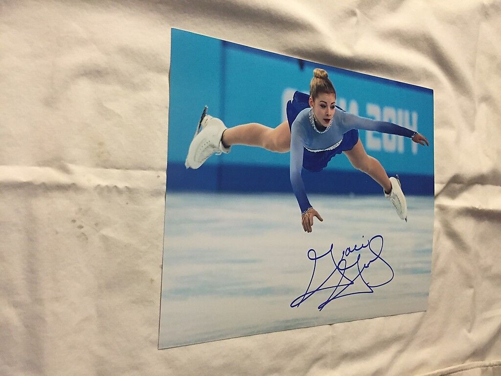 GRACIE GOLD US AMERICAN FIGURE SKATER SILVER MEDALIST SIGNED AUTOGRAPHED 8X10 9