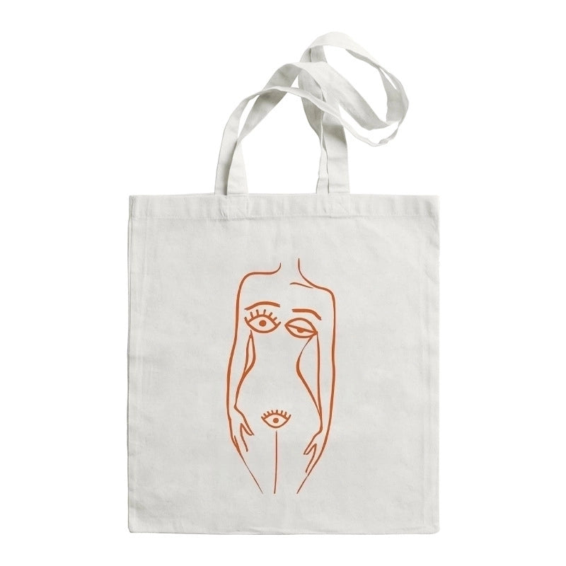 Women’s Large Polyester Eye Streetwear Square Open Shoulder Bag