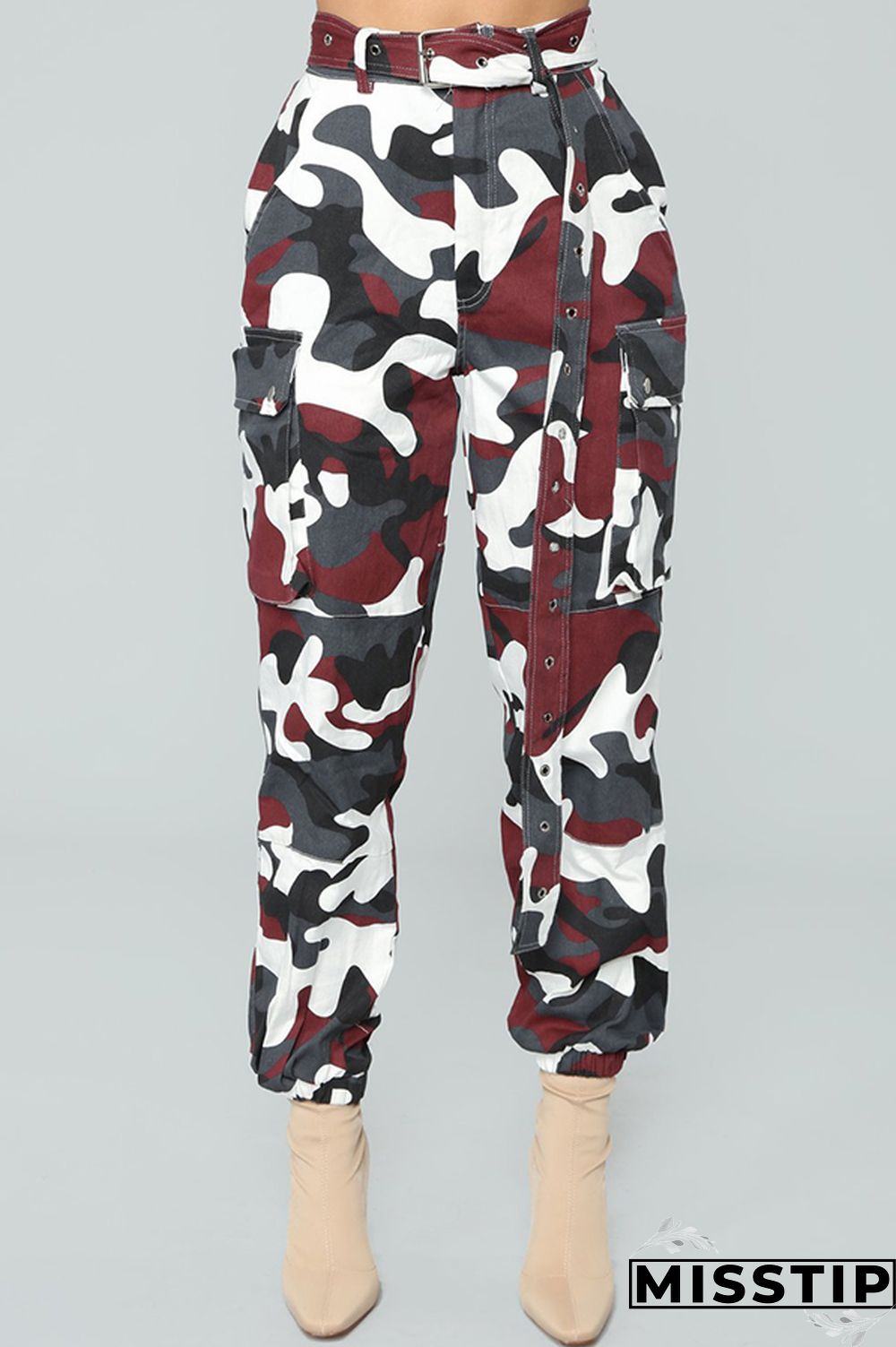 Yellow Zipper Fly Button Fly Mid Metal Zippered pencil Pants Pants