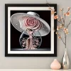 Kit de Peinture Diamant | Dame portant un chapeau, peinture diamant sp&eacute;ciale partielle 30 x 30 cm / 11,8 x 11,8 pouces
