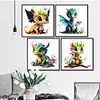 12pcs Cute Dragon-11CT Stamped Cross Stitch Set 12.5*12.5cm/4.92*4.92in tapestrymarket