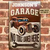 Nom personnalis&eacute;&nbsp;: hotrod garage pas d&rsquo;outils pr&ecirc;t&eacute;s Enseigne Vintage M&eacute;tallique classiques