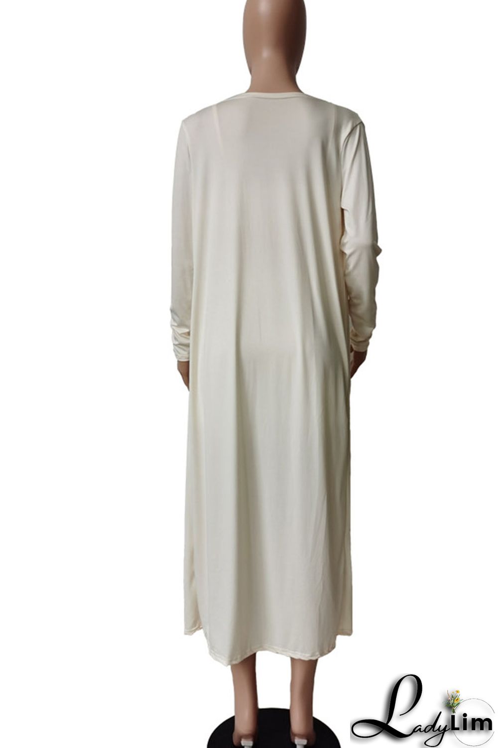 Apricot Sexy Solid Patchwork Long Sleeve Two Pieces