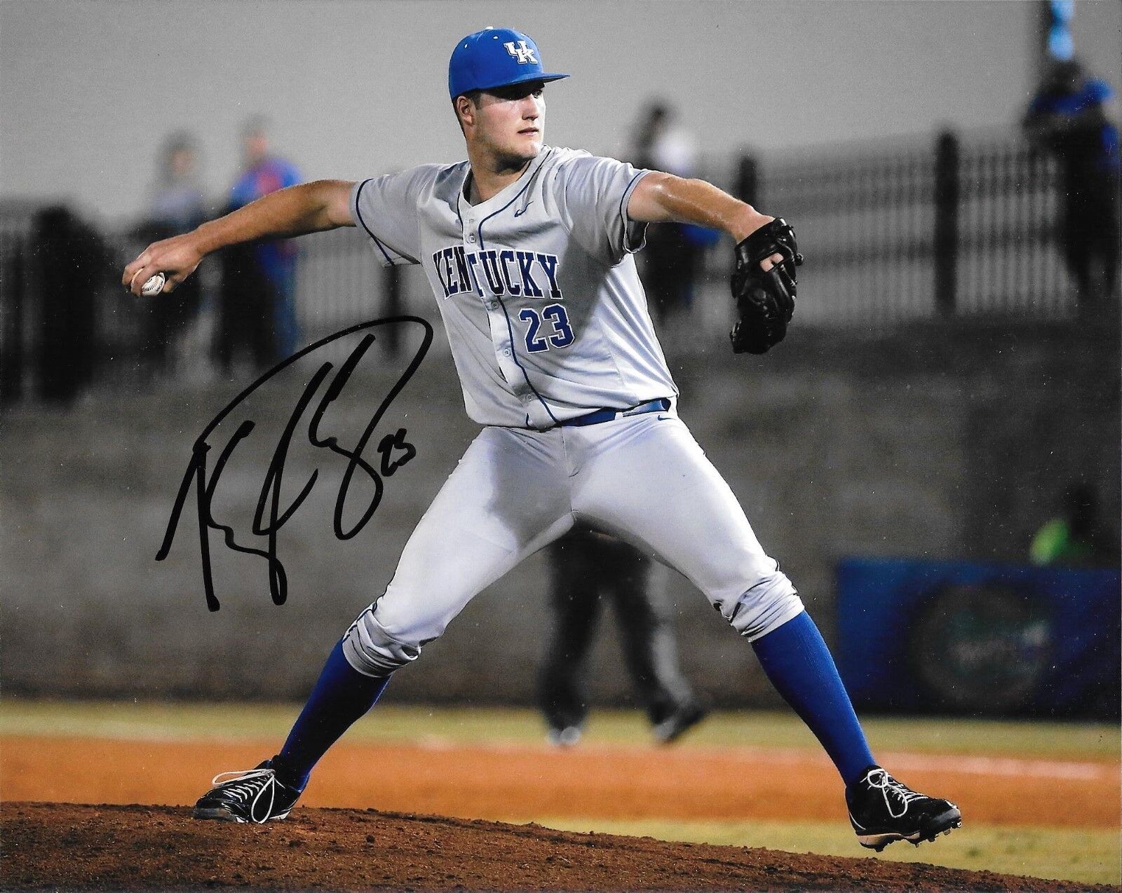 TEXAS RANGERS KYLE CODY HAND SIGNED KENTUCKY WILDCATS 8X10 Photo Poster painting W/COA