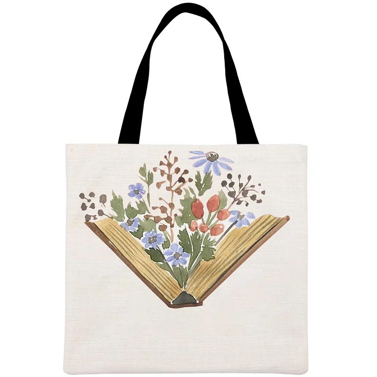 Book Lover Printed Linen Bag