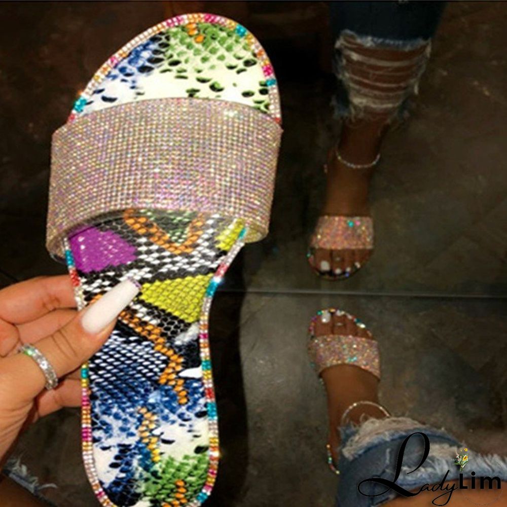 Black Fashion Casual Split Joint Rhinestone Round Comfortable Shoes