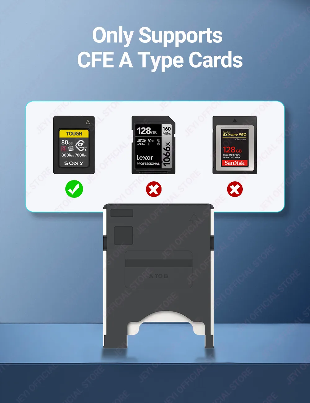Adaptateur CFexpress Type A Vers Type B - Convertisseur NVMe - Argent Métal - Pour Cartes Mémoire Photo/vidéo
