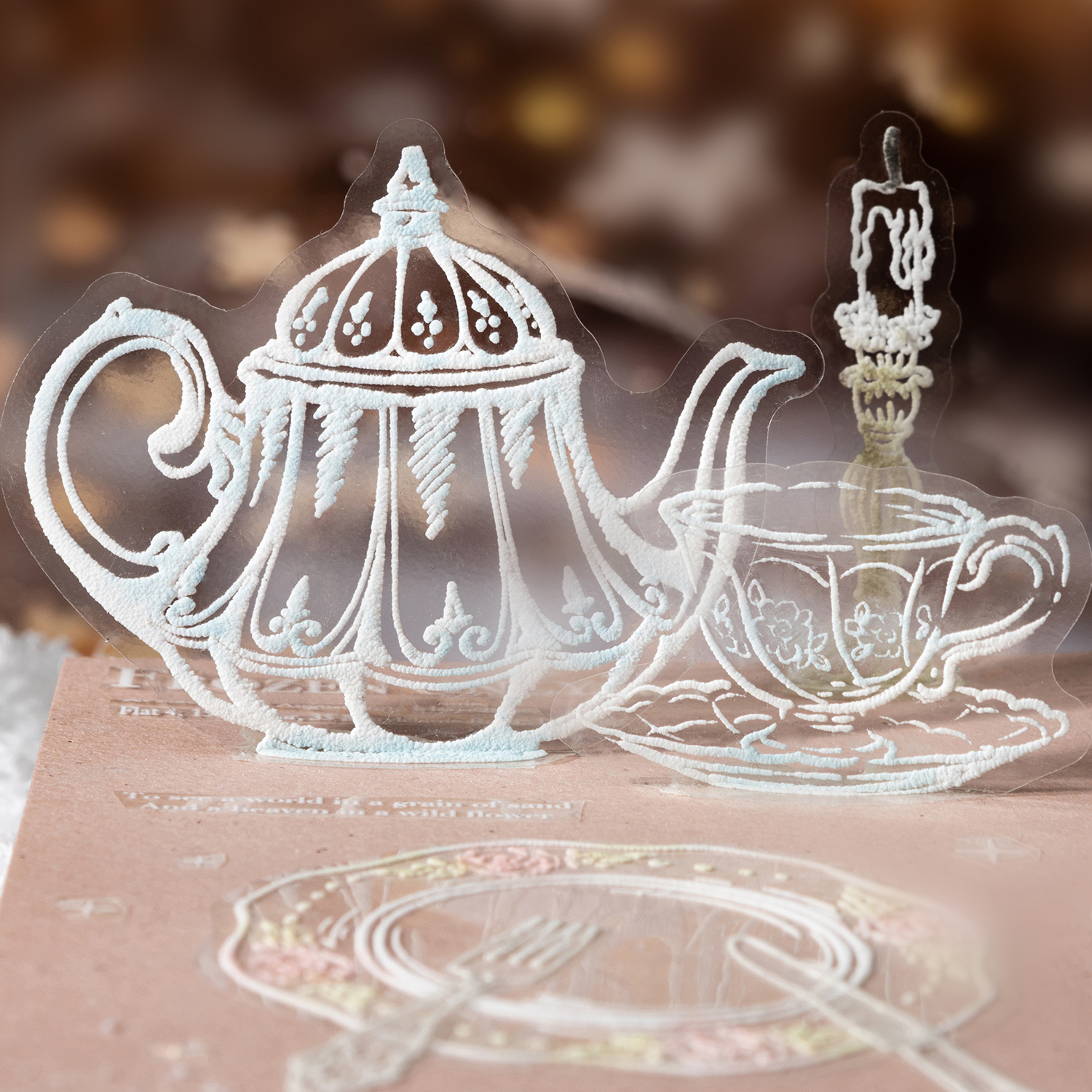 PET 스티커 - 눈 속의 생물 시리즈 빈티지 라이프 보틀