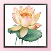 >SALE<Full Embroidery Eco-cotton Thread 11CT Printed Lotus Flower Cross Stitch 40x40cm