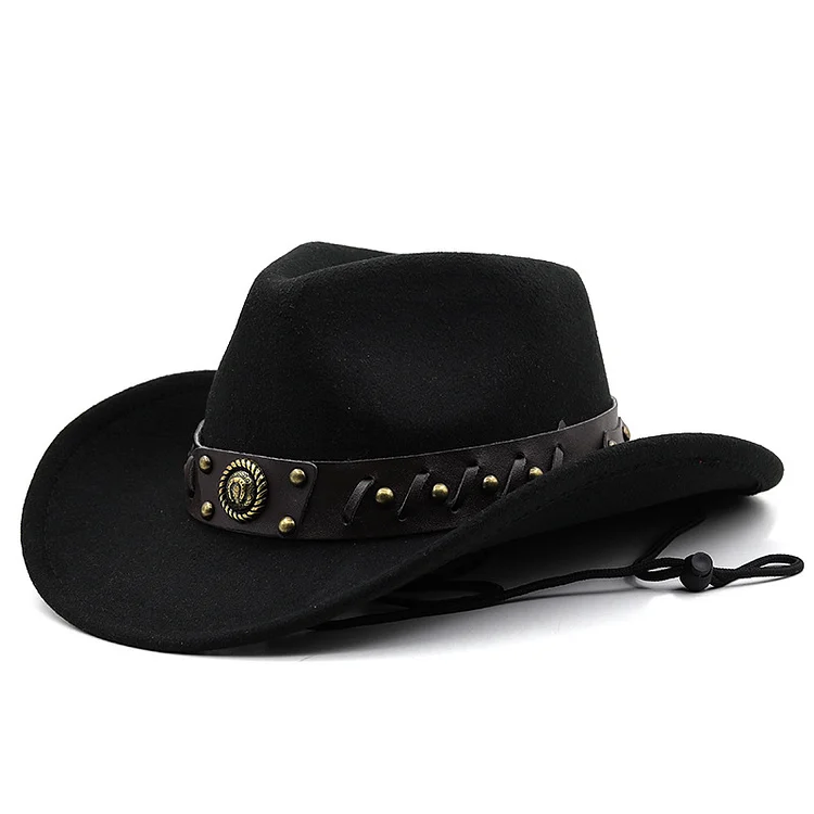 Multicolor Bull Head Western Cowboy Hat Fur Jazz Topper