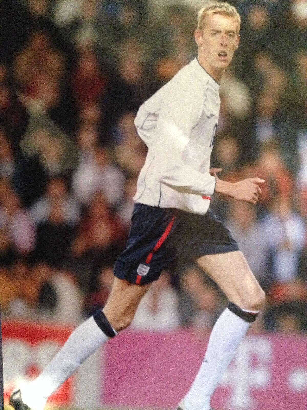 PETER CROUCH - ENGLAND INTERNATIONAL - SUPERB COLOUR Photo Poster paintingGRAPH