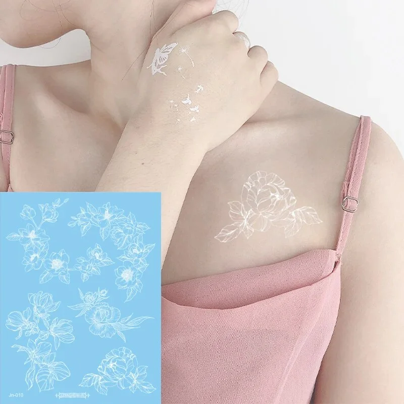 Sdrawing Creative Fake Temporary Tattoo Snowflake Star Moon Flower Butterfly Body Art Beauty Face Tattoo Makeup Sticker for Women