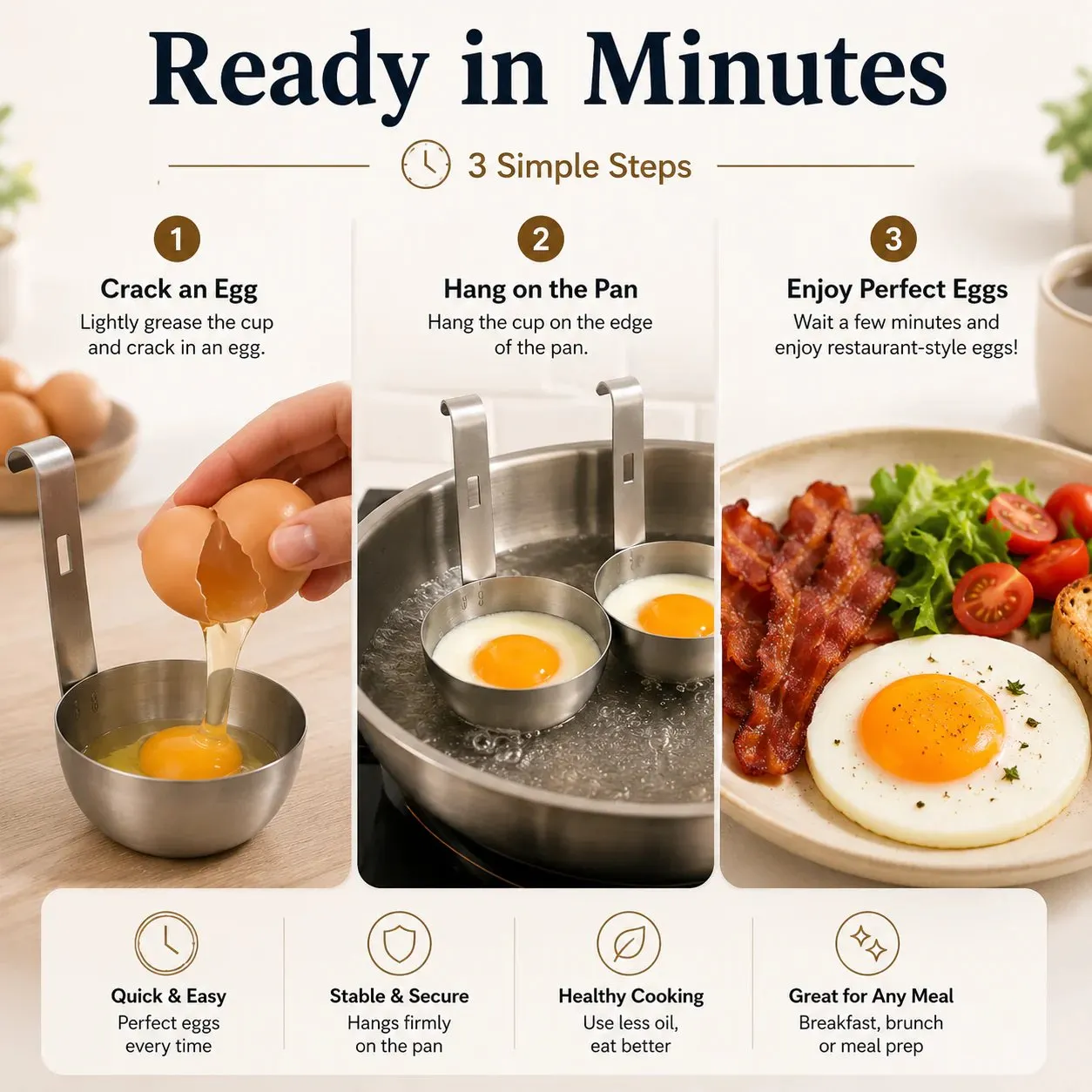 Egg poacher structure and hanging hook