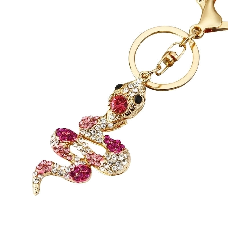 Cute Color Block Alloy Inlay Rhinestones Women’s Keychain
