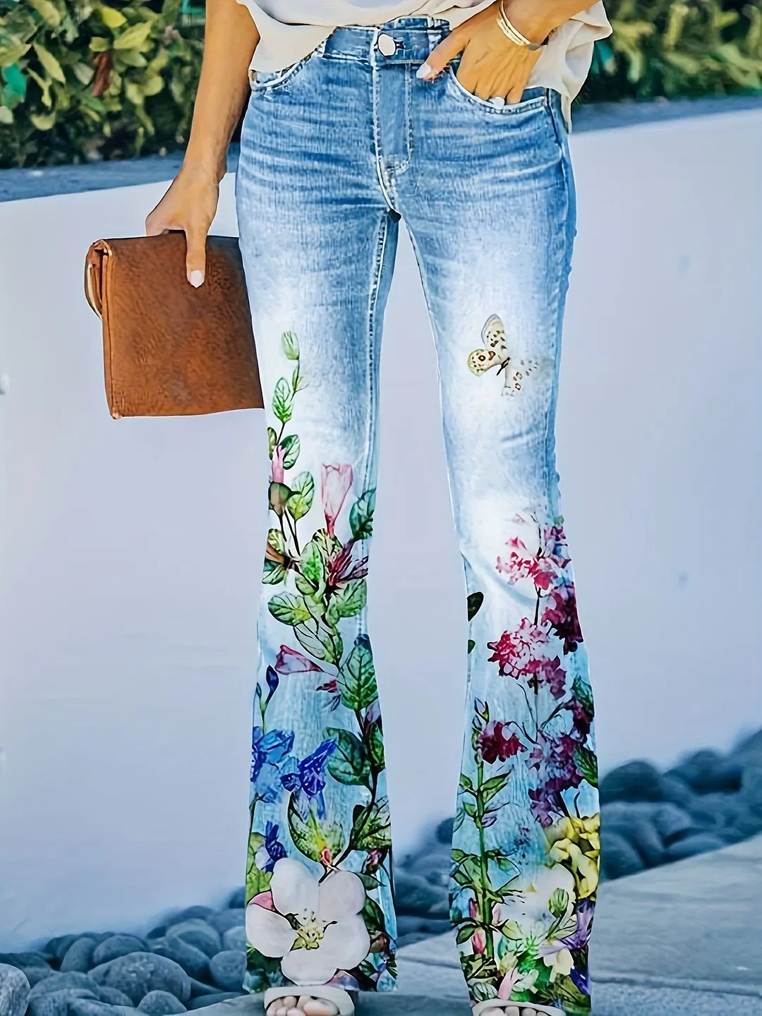 Churchf Churchf Plus Size Women's 2024 Ebay Large Size Women's Casual Pants Digital Print Pattern Pants