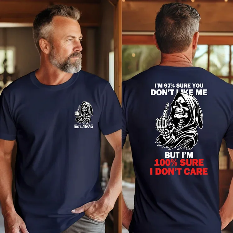 Generation X 2 Side T-shirt, I'm 100% Sure I Don't Care Shirt, Unisex Hoodie, Custom Year Of Birth Sweatshirt