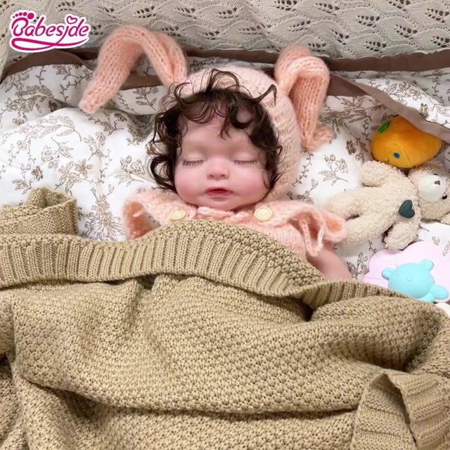 Babeside Esta 12"/16"/20" Realistic Silicone Sleeping Baby Little Infant Girl Retaining Pacifier