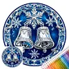 Christmas Full 14CT 2 Strands DIY Stamped Needlework Embroidery Kit 11.81x11.81inch Embroidery Needlepoint Starter Kits Cross Stitch Art and Crafts Kits for Beginners Adults Home Decor