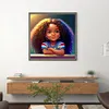 uk.everydayedeals (Limited Stock)Cross Stitch - 11ct Stamped - Fille boucl&eacute;e africaine (40*40cm)