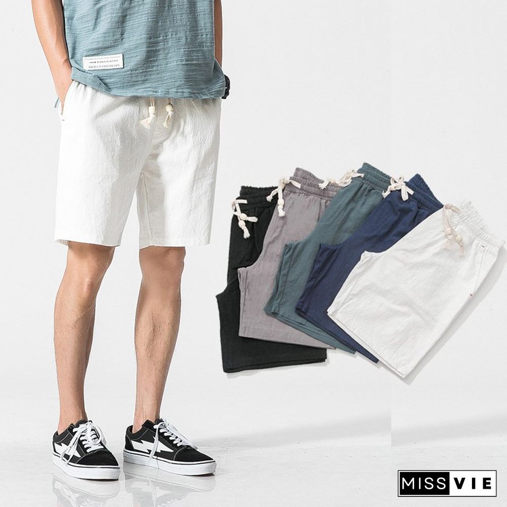 Cotton-Blend Casual Pants