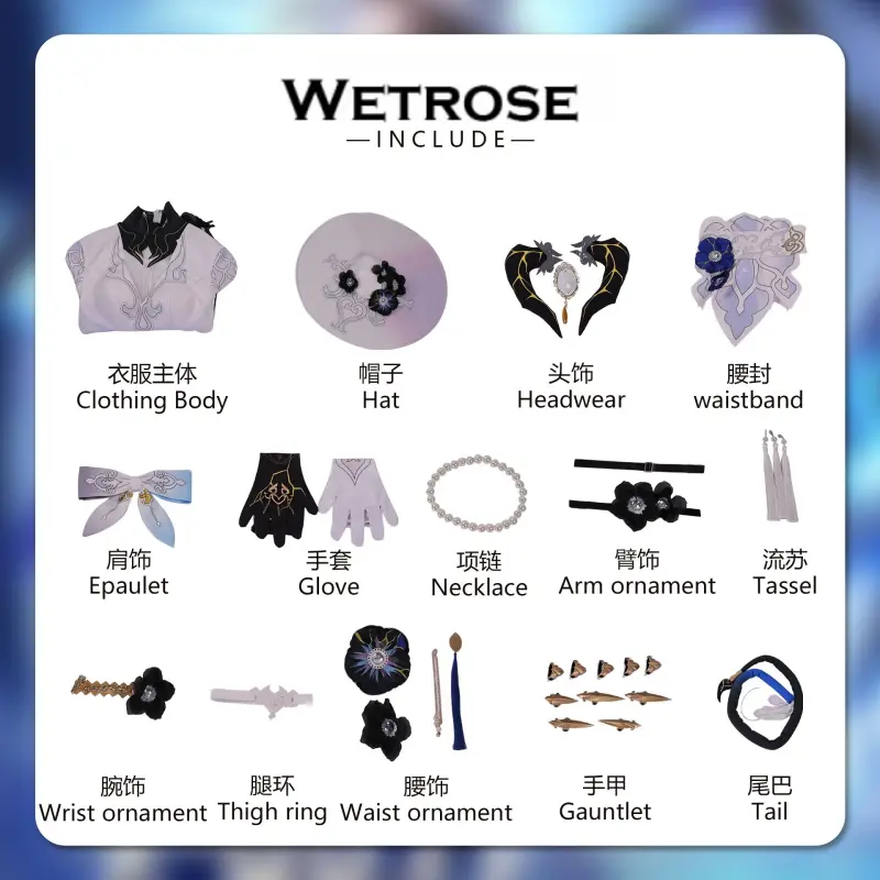 [Wetrose] In Stock Honkai: Star Rail The Dahlia Constance Game Outfit Cosplay Costume
