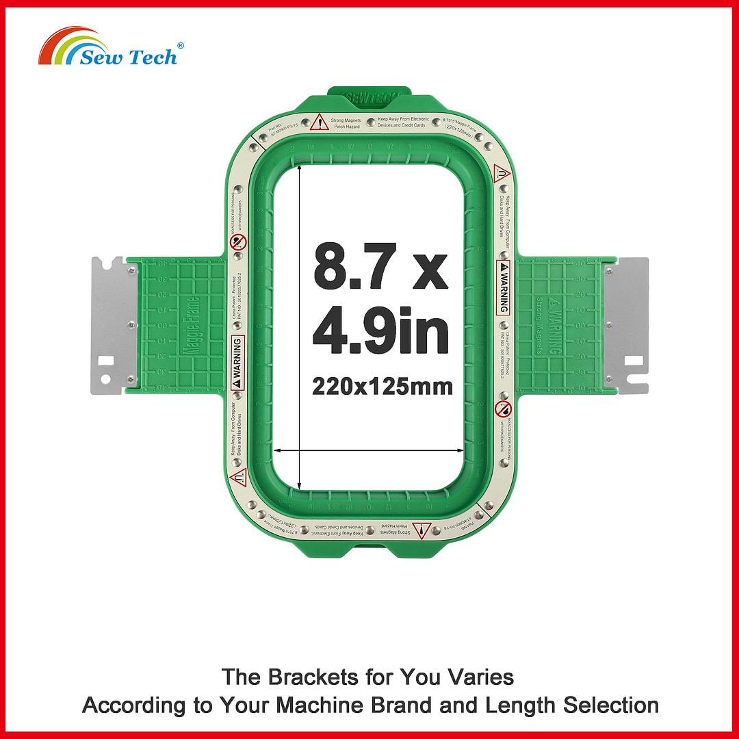 Sew Tech Magnetic Hoops for Tajima Toyota, Magnet Embroidery Machine Frames