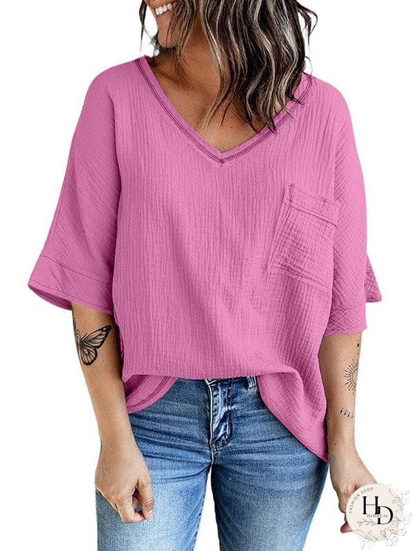 Women's Summer Casual Pocket Tee