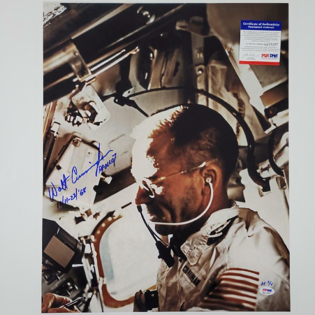 Walt Cunningham signed Apollo 7 Astronaut 16x20 Photo Poster painting #4 Autograph ~ PSA COA