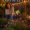 Solar Watering Can Stake Light Angel Hummingbird Iron Art Outdoor