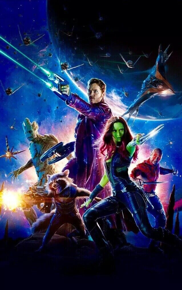 Guardians Of The Galaxy Movie Poster (11x17) MARVEL CHRIS PRATT Photo Poster paintinggraph