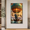 Diamond Painting-DIY Full Round Drill Hot Air Balloon Elephant（40*70CM)