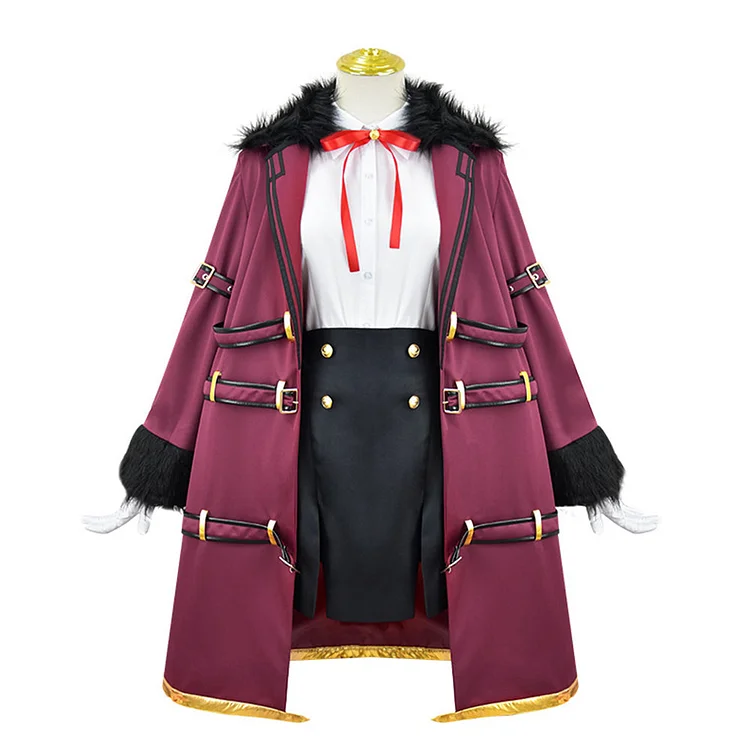 Blue Archive The Animation (2024) Rikuhachima Aru Red Outfits Cosplay Costume Halloween Carnival Suit