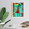 Red Dress Woman 30*40cm(canvas) full round drill diamond painting