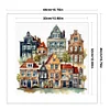 Colored Houses-18CT Stamped Cross Stitch 40*40cm/15.75*15.75in