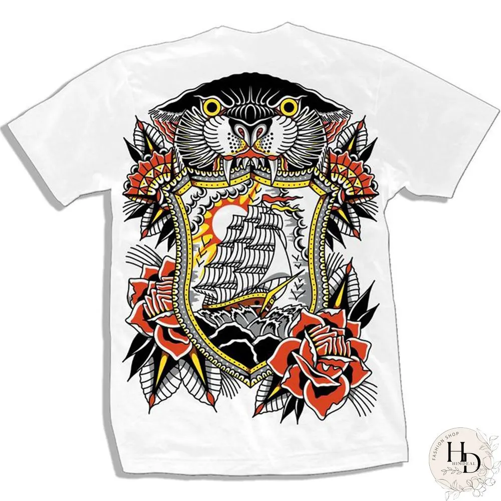 Men's Casual Fashion Round Neck Print Short Sleeve T-Shirt