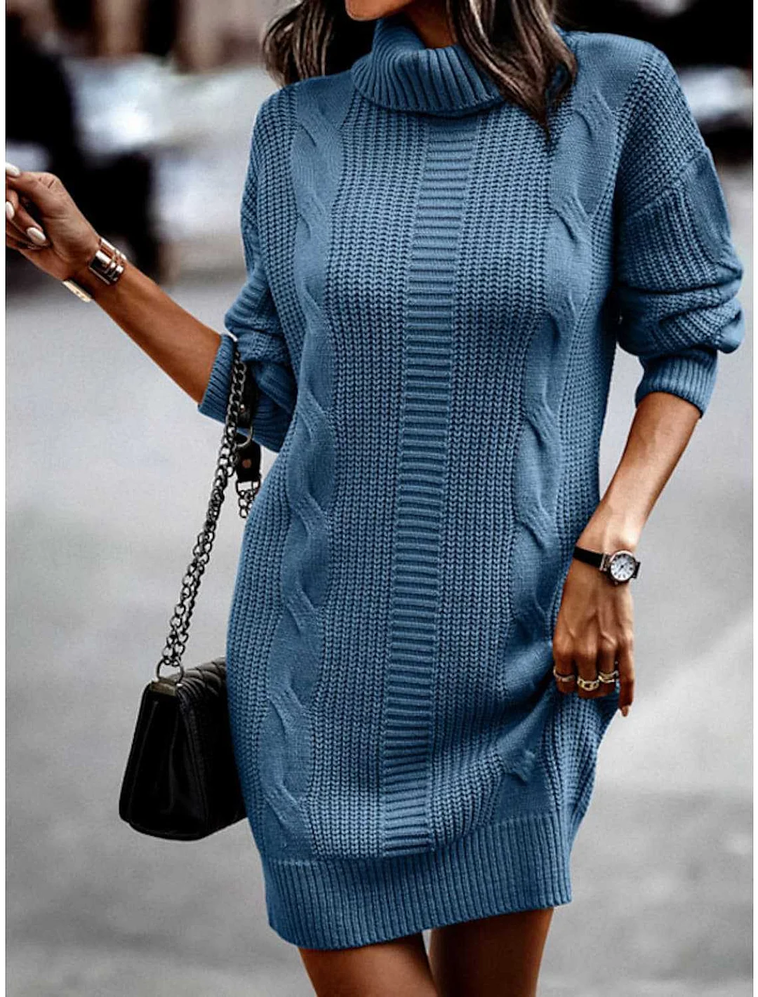 Wongn Wongn Women's Autumn Winter New Fashion Women's Long Turtleneck Sweater Long Sleeve Jumsweater Women's Clothing