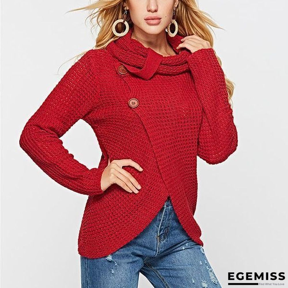 Casual Buttons Irregular Sweaters | EGEMISS