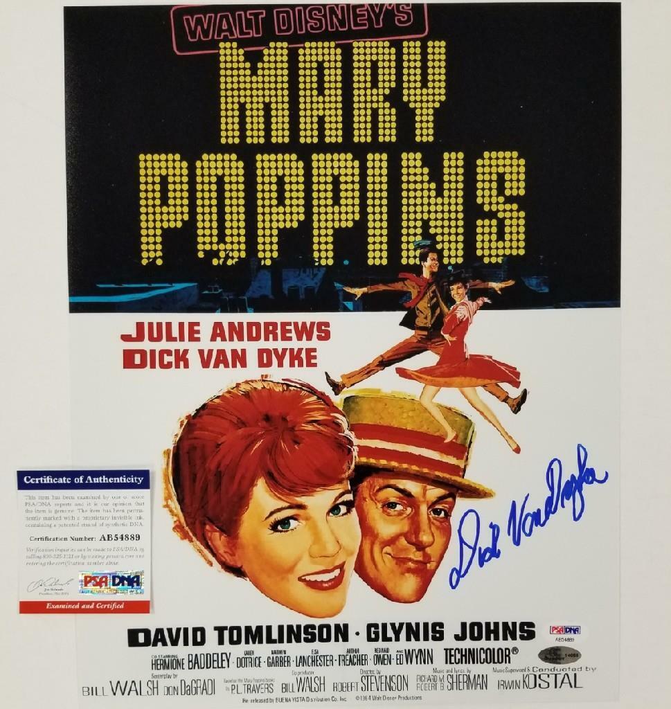 Dick Van Dyke signed Mary Poppins 11x14 Movie Poster Photo Poster painting Auto ~ PSA/DNA COA