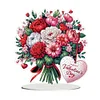 Acrylic Special Shaped Romantic Valentines Day Desktop Diamond Art Kits for Home