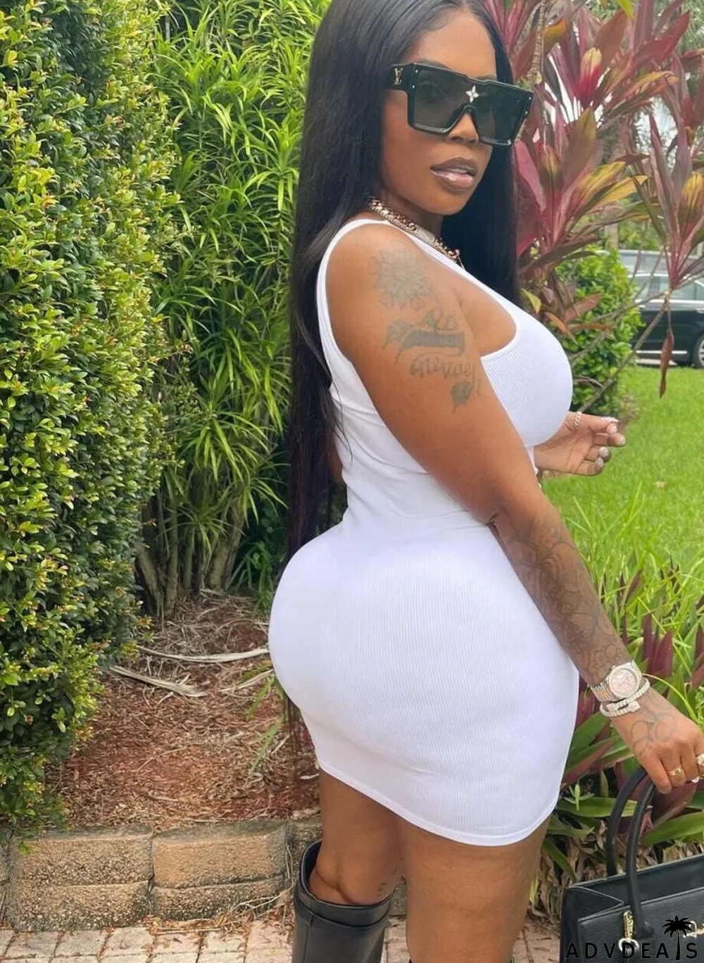 Women Summer White Casual Strap Sleeveless Solid color Mini Bodycon Dress