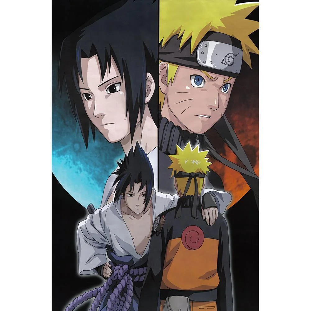 Naruto Character 30x45cm(canvas) full round drill diamond painting