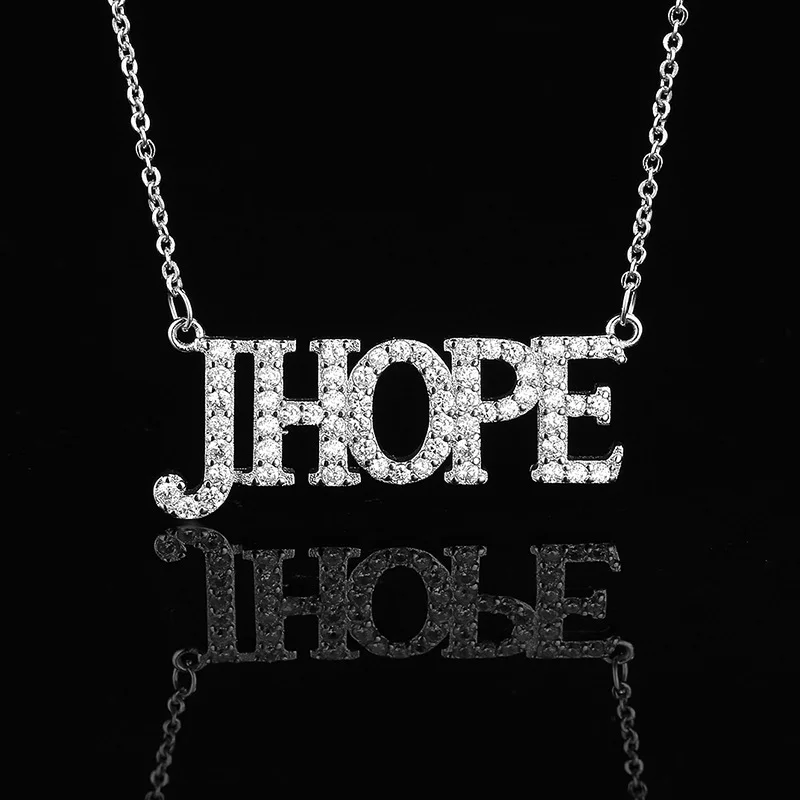 BTS J-HOPE Gold-plated Diamond Necklace Rose Gold And Silver